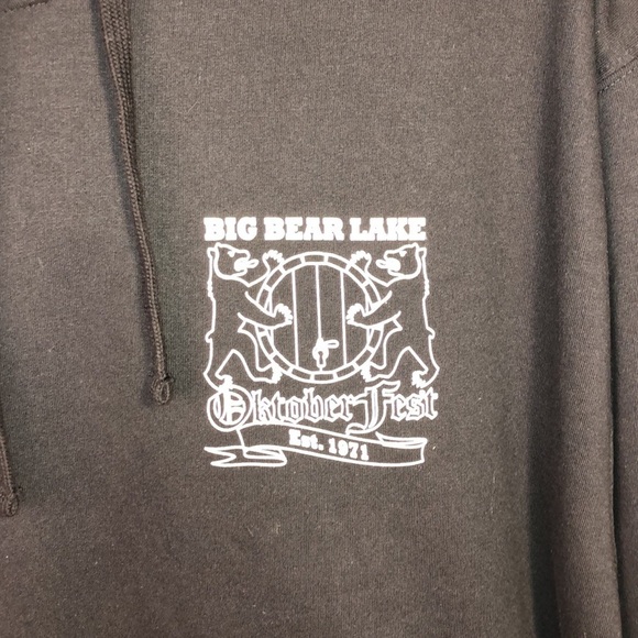 Men’s Big Bear Lake October Fest Black Long Sleeve Logo Hoodie NWOT - Picture 4 of 10